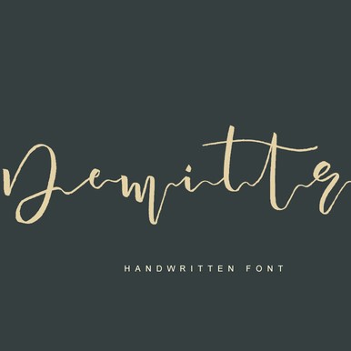 Demittri Modern Script Font cover image.
