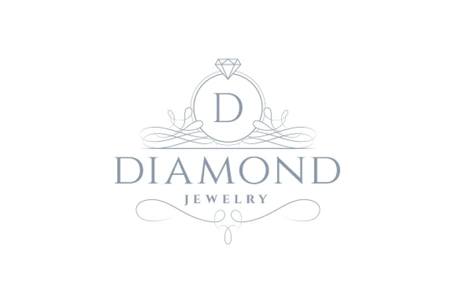 diamond jewel logo on light background.