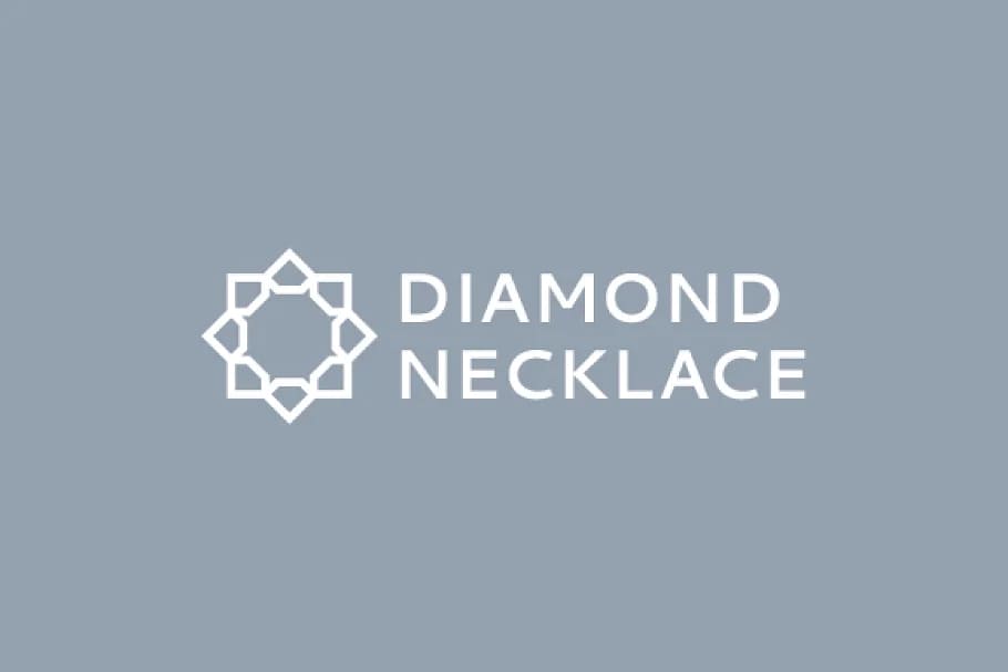 diamond jewel jewelry logo light logo on grey background.