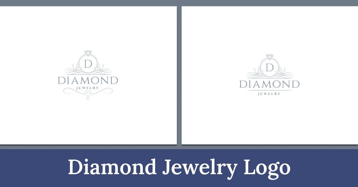diamond jewelry logo elegant design.