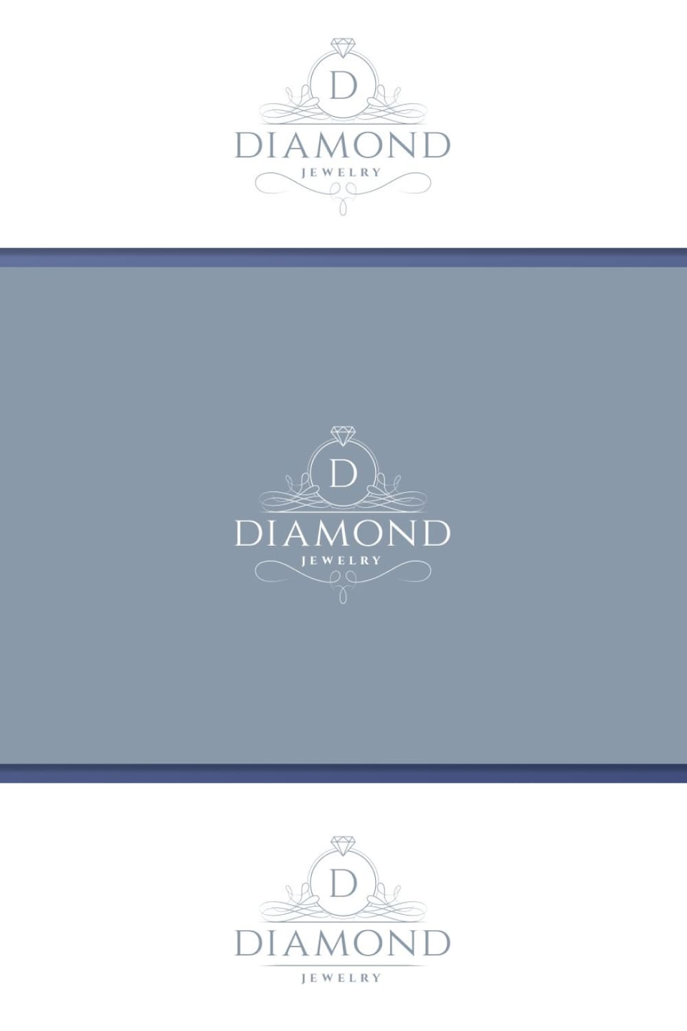 diamond jewelry logo template.