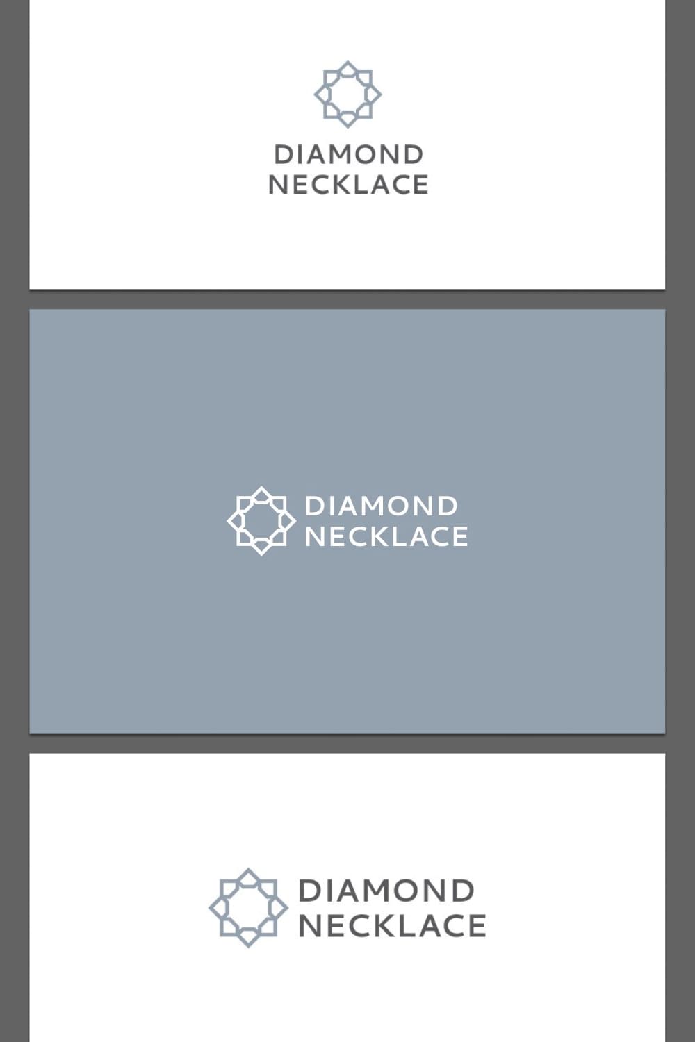 diamond necklace jewelry logo templates.