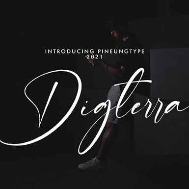 Digterra Luxurious Script Font cover image.