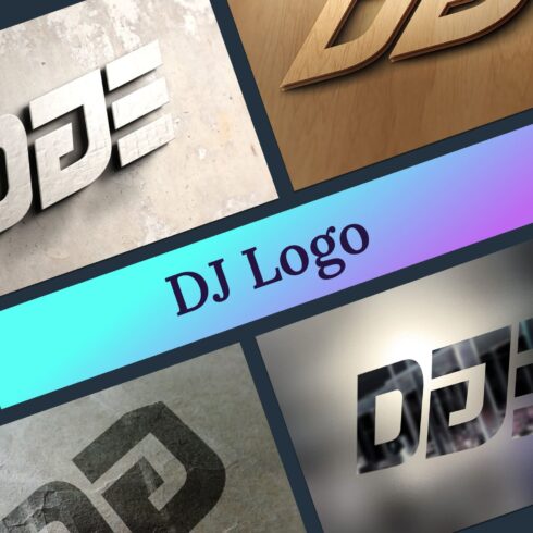 DJ Logo Stylish Templates Set cover image.