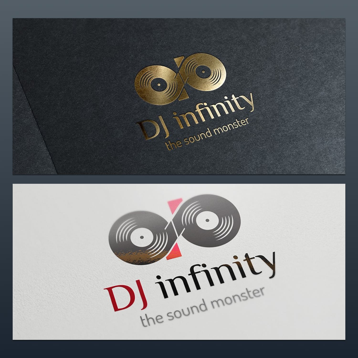 DJ Logo Design Template preview image.