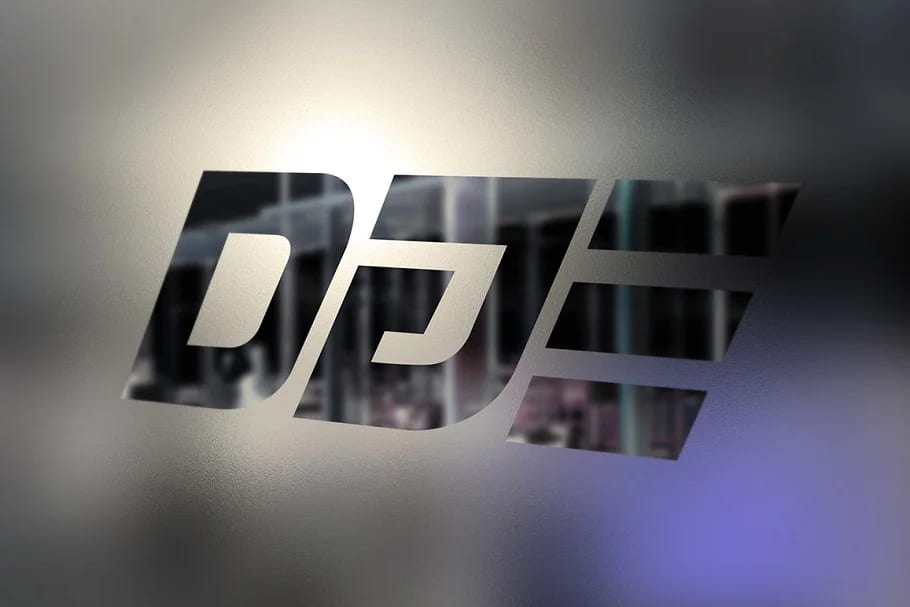 dj logo template, glass logo.