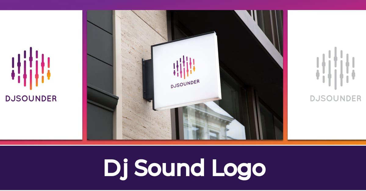 dj sound logo design.