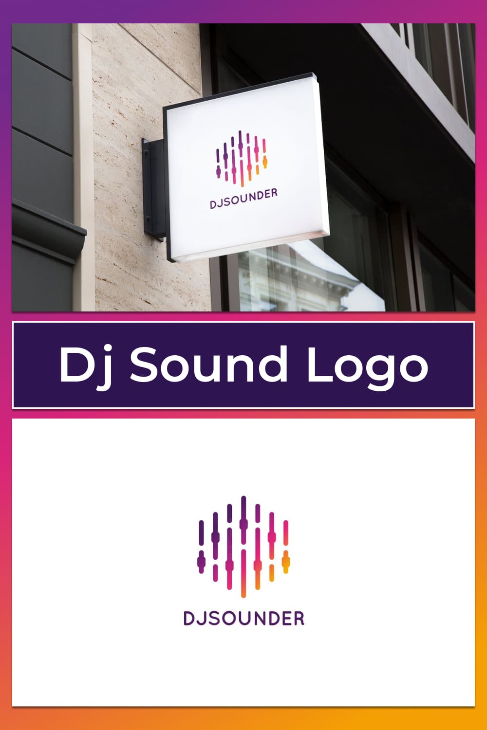 dj sound logo template.