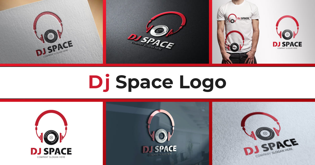 dj space logo trendy template.