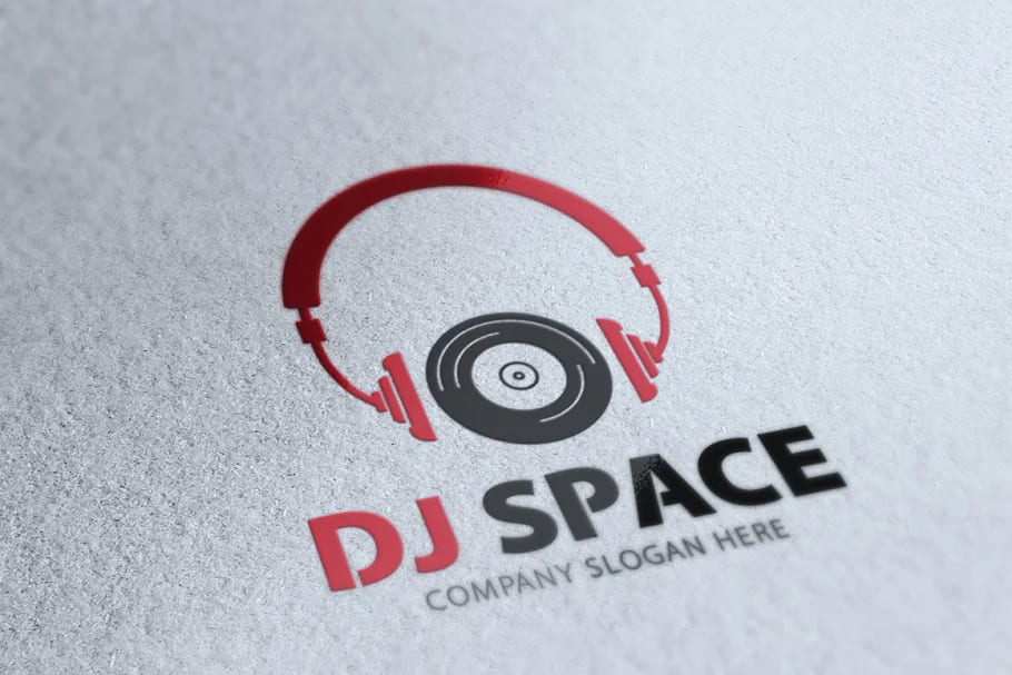 dj space logo modern design.