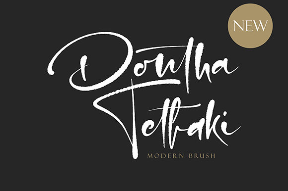 dontha tethaki modern brush font.