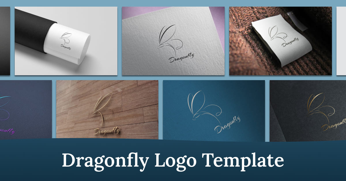 dragonfly logo template unique design for your brand.