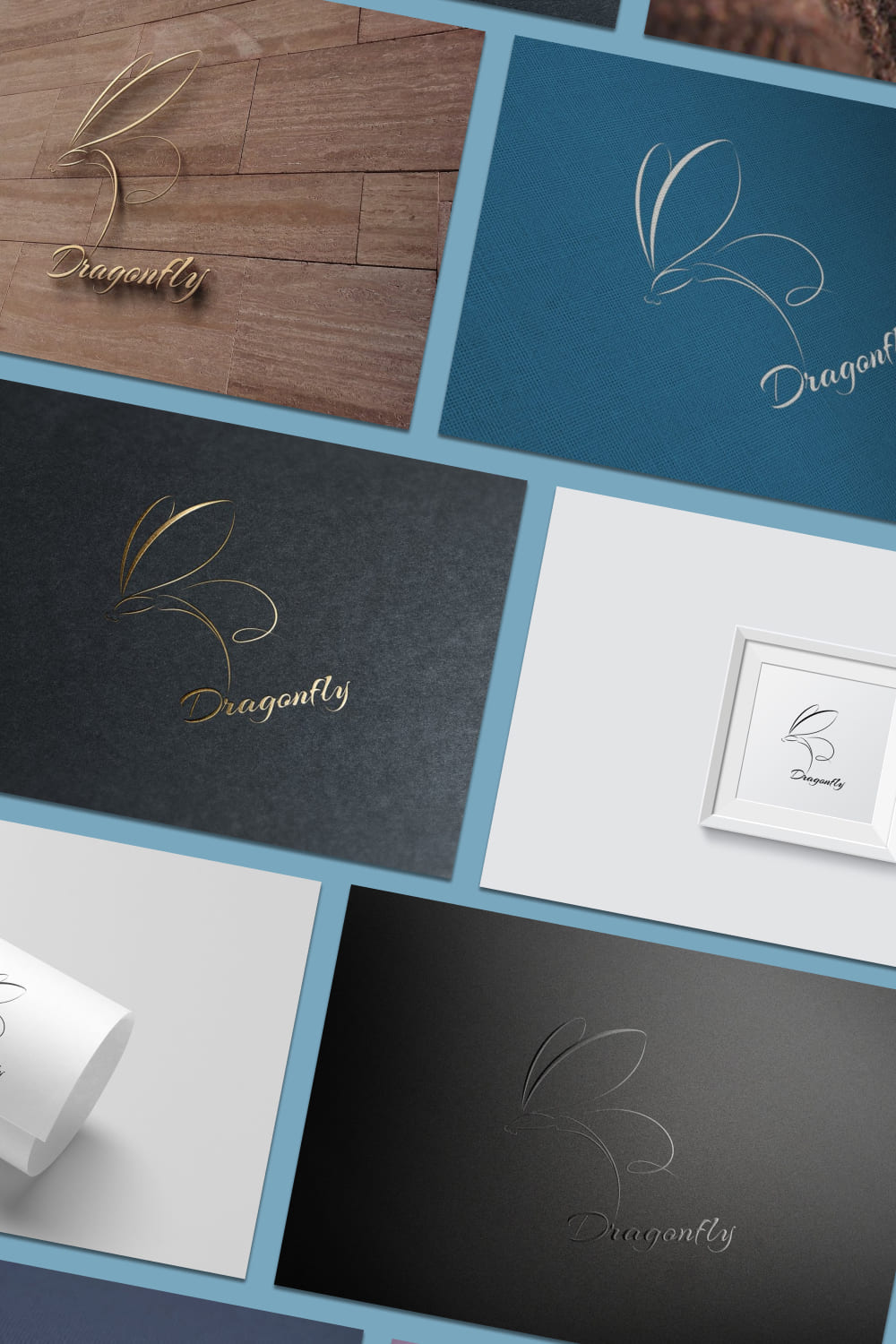 dragonfly logo template for jewelry brand.