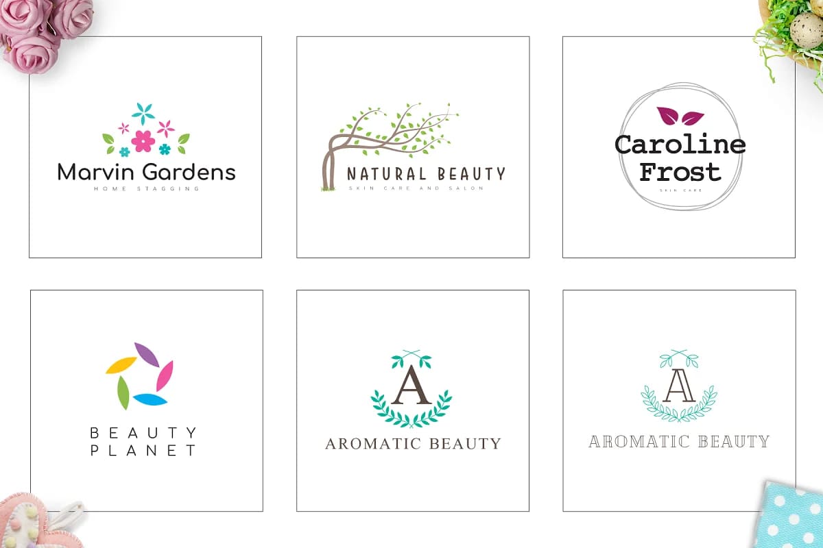 elegant floral logo beautiful templates.