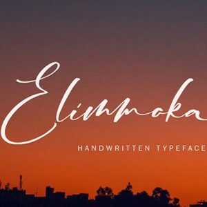 Elimmoka Thin Lettered Script Font cover image.