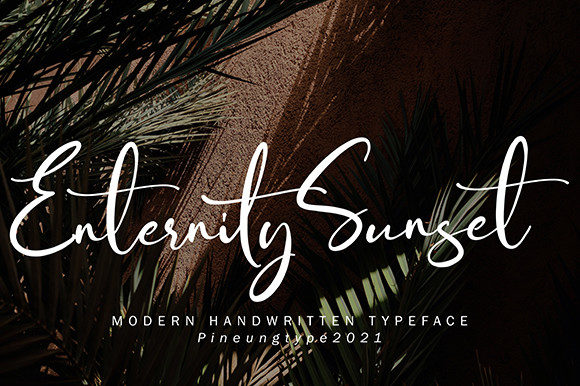 Enternity Sunset Flowing Handcrafted Typeface facebook image.