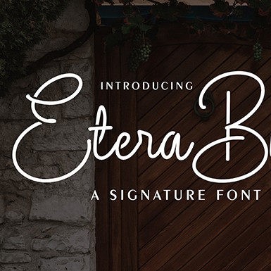 Etera Byotre Stylish Signature Font cover image.