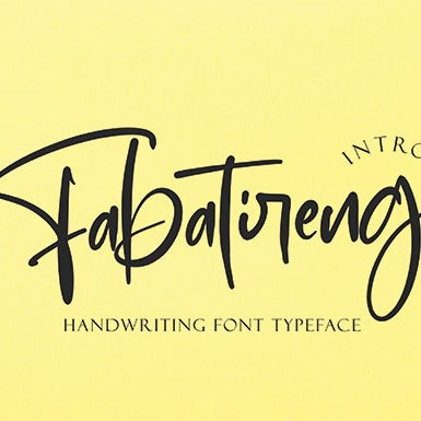 Fabatireng Clean Handwritten Font cover image.