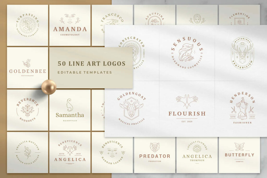 Feminine Logos Editable Templates Bundle – MasterBundles