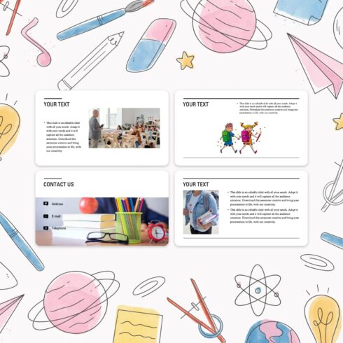 1500 2 Free Back To School Powerpoint Template.