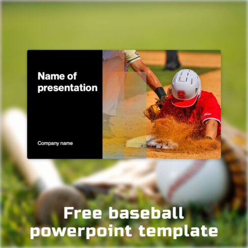1500 1 Free Baseball Powerpoint Template.