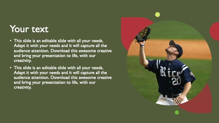 Free Green Baseball Powerpoint Template Master Bundles