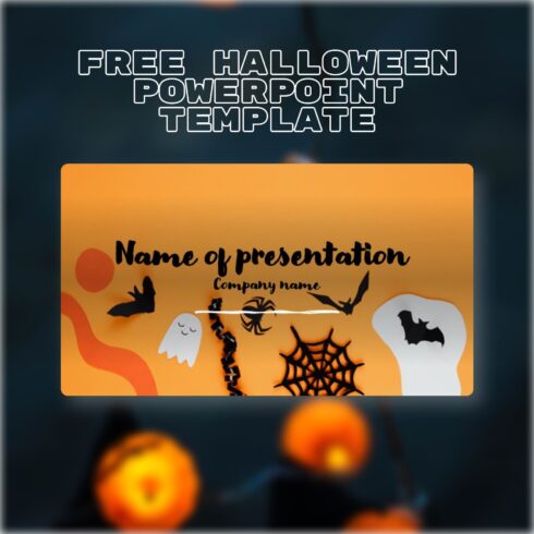 Free Orange Halloween Powerpoint Template.