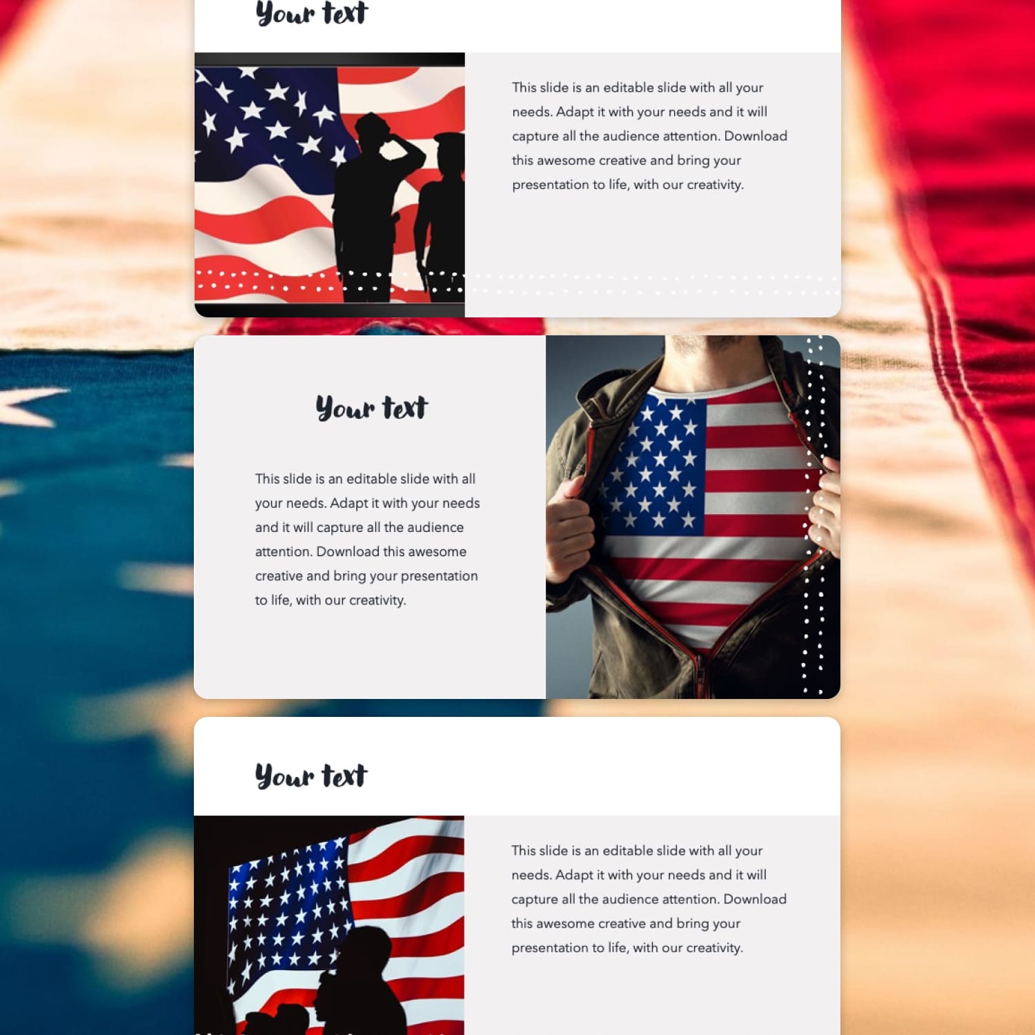 Free Patriotic Powerpoint Template Cover.