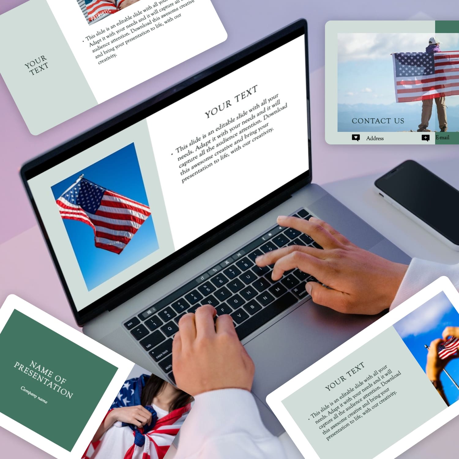 Free Patriotic Backgrounds For Powerpoint Cover.