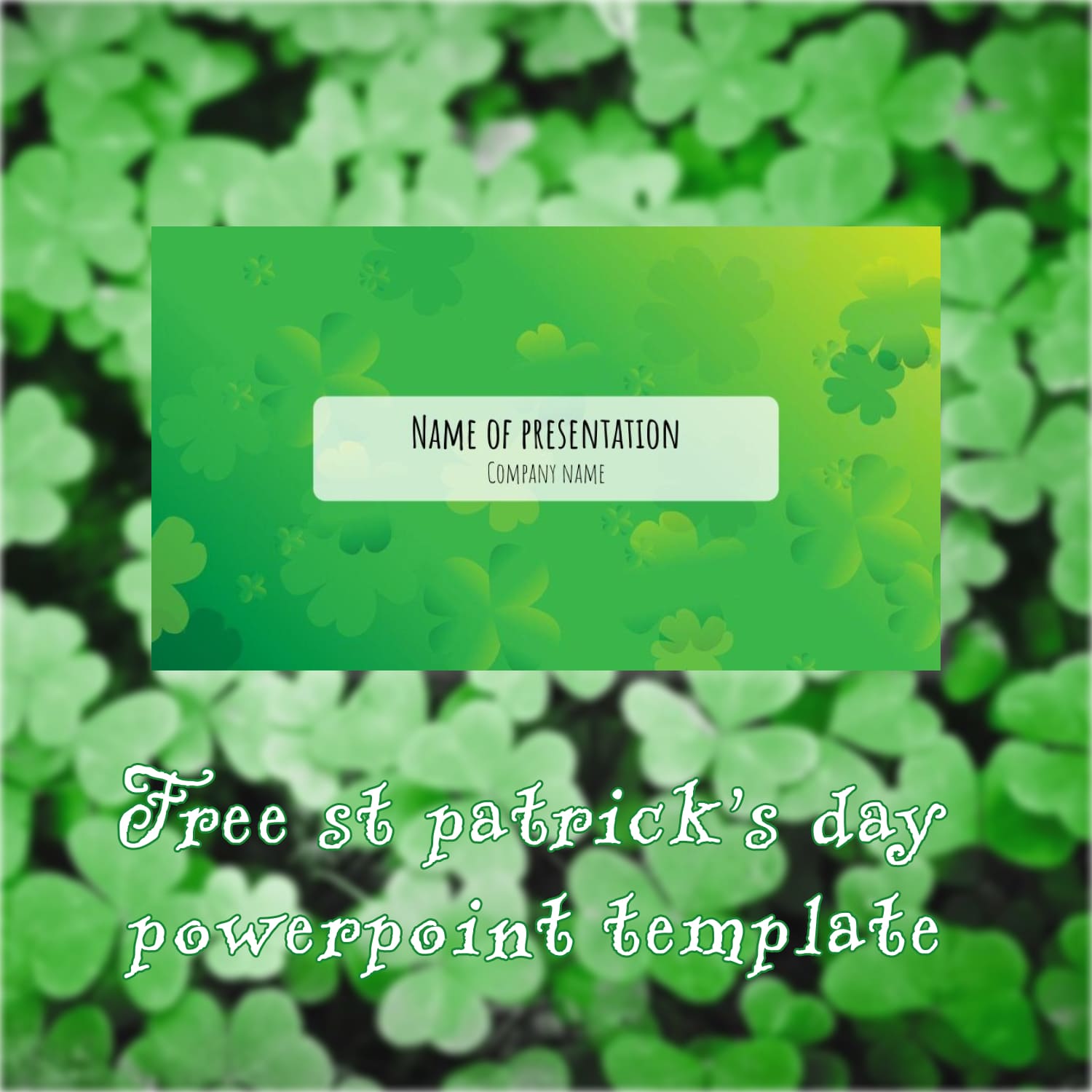 Free St Patrick's Day Powerpoint Template Cover.