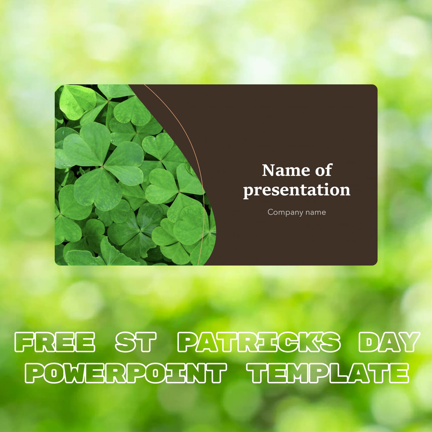 Free St Patrick's Day Powerpoint Template With Clover.