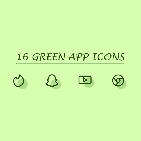 1100 1 Green App Icons Aesthetic.