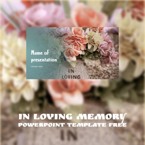 1500 1 In Loving Memory Powerpoint Template Free.