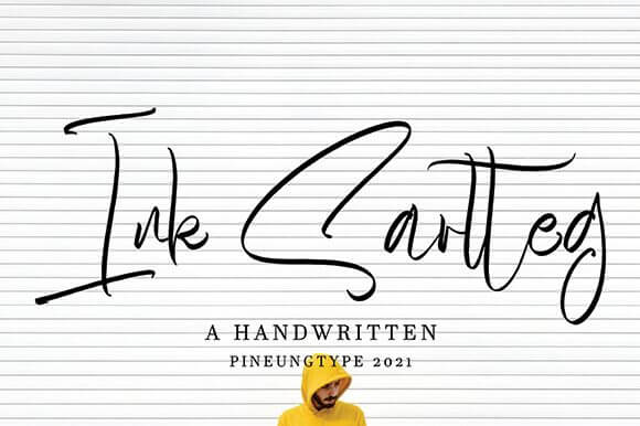 ink sartteg stylish and flexible handwritten font pinterest image.