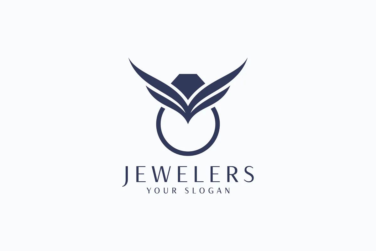 jewelry rings logo, usable templates for jewellers.