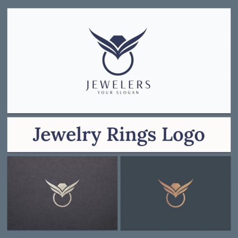 Jewelry Rings Logo Design Templates cover image.