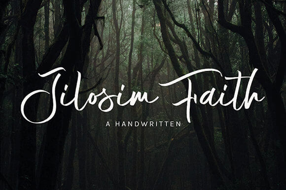 jilosim faith enchanting stylish handwritten font.