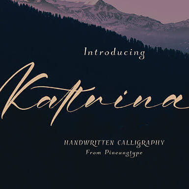 kattrina stunning and modern handwritten font cover image.