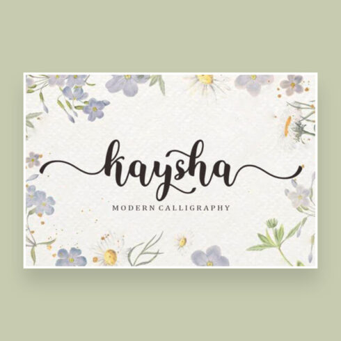kaysha beautiful enchanting handwritten font cover image.