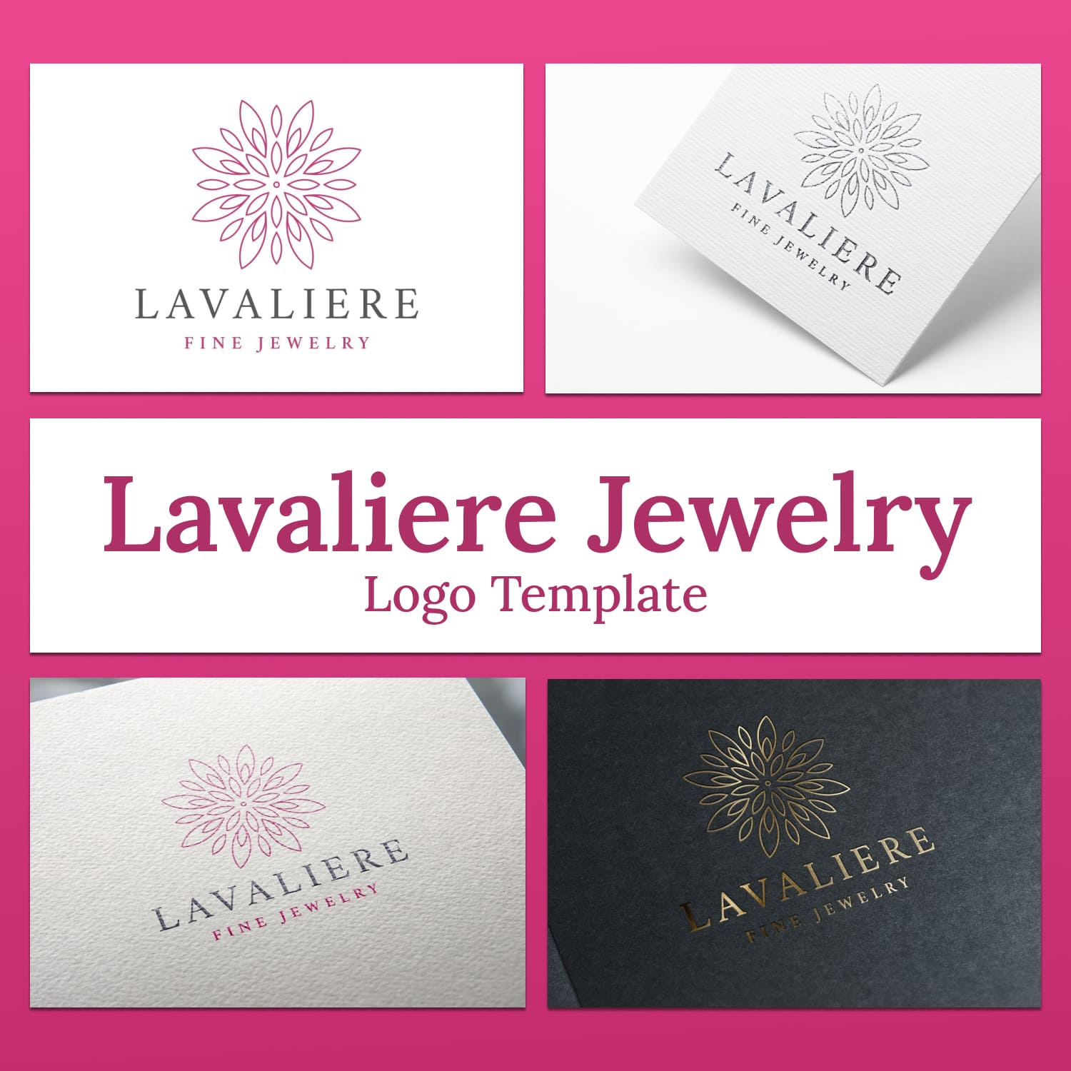 Lavaliere Jewelry Logo Design Template cover image.