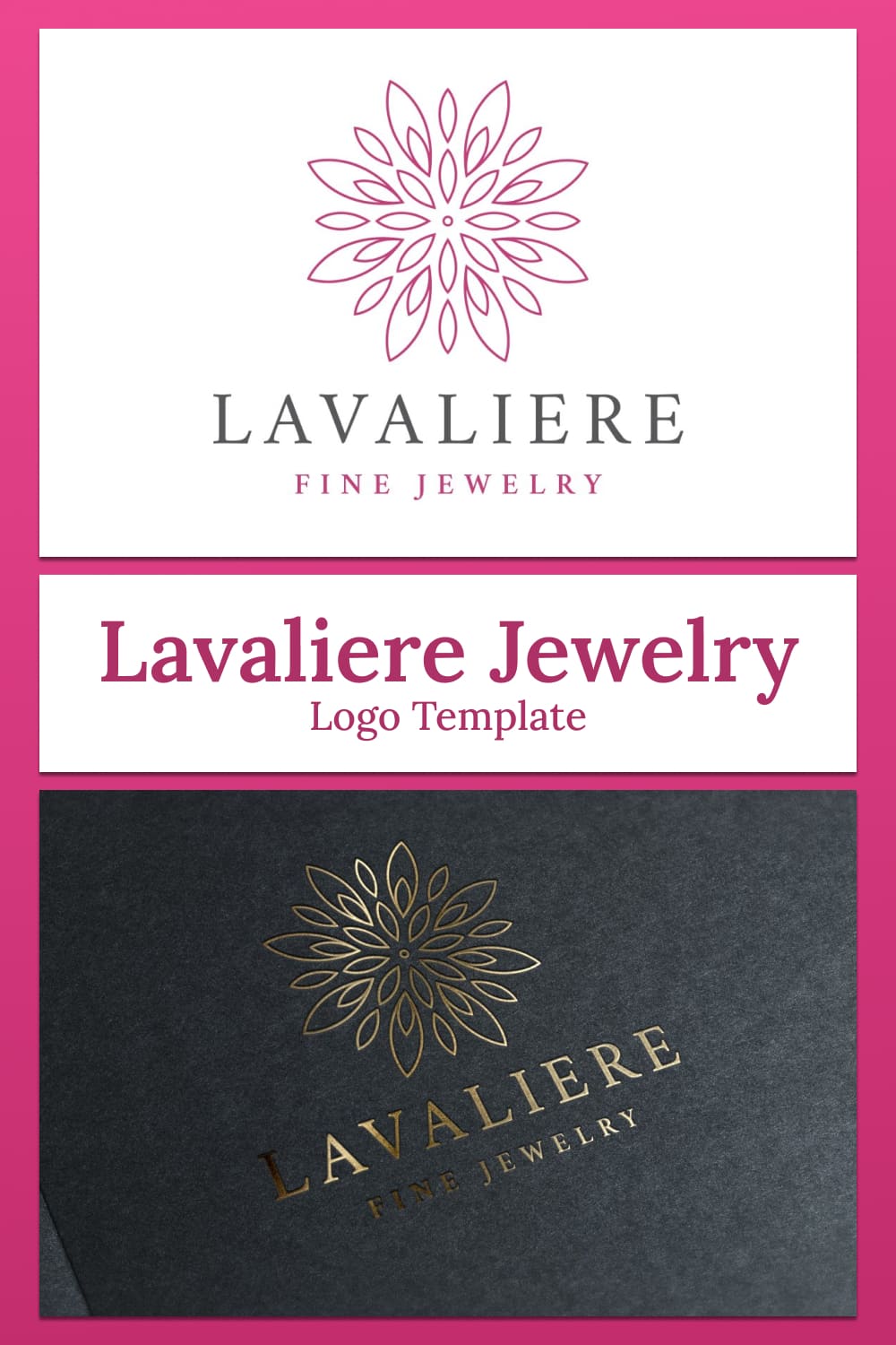lavaliere jewelry logo template unique design for your brand.