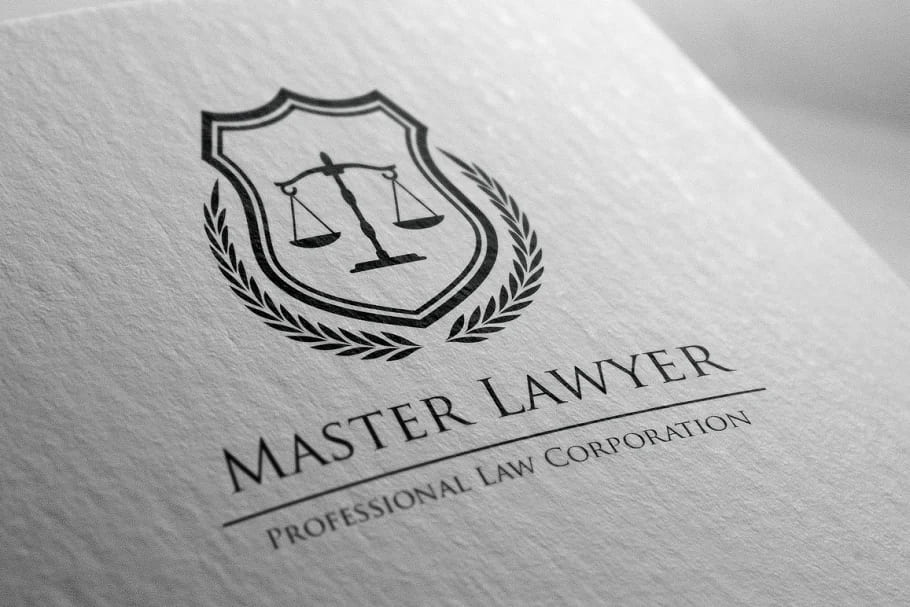 law firm black logo on white background.