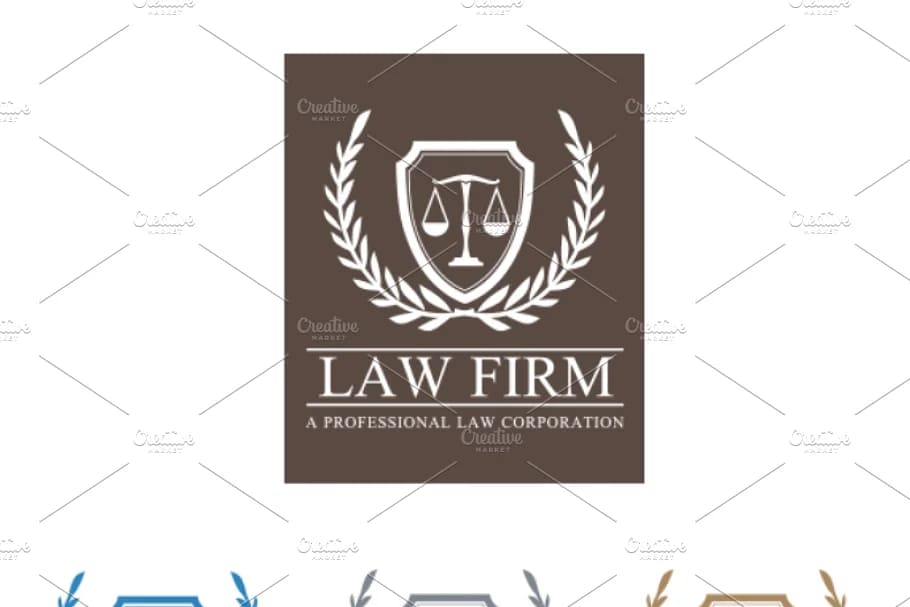 law firm logotype template.