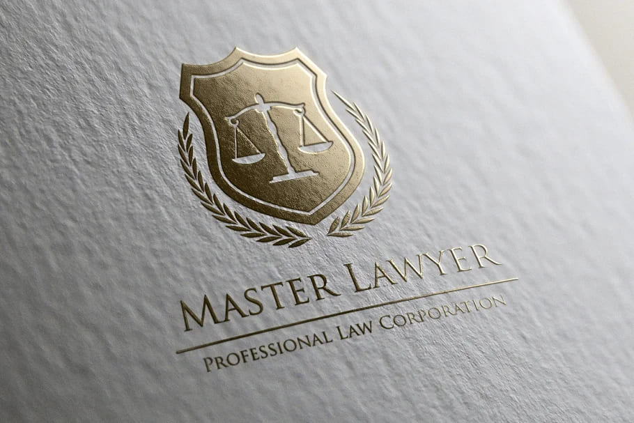 law firm golden logo design.