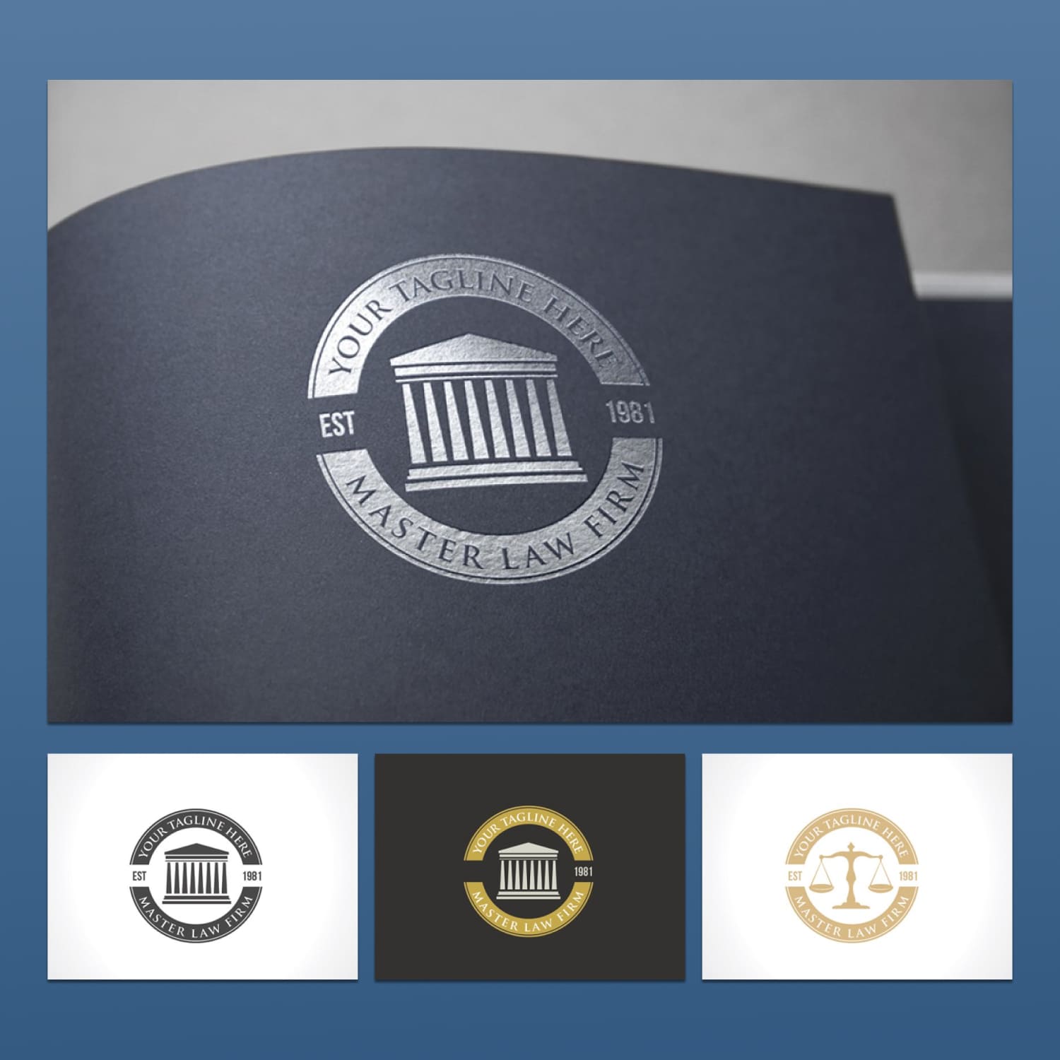 Law Firm Logo Editable Template preview image.