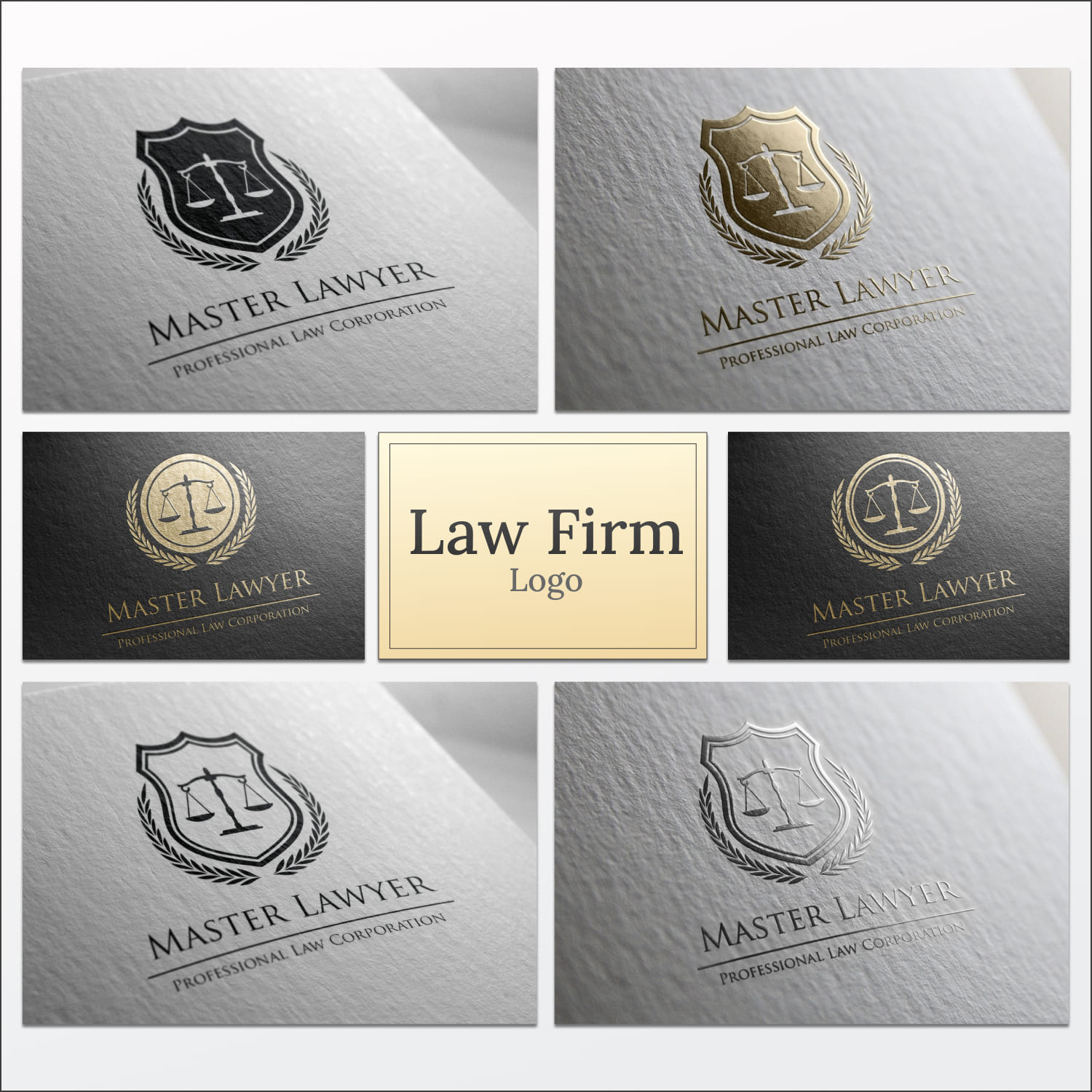 Law Firm Logo Template For Lawyer Office cover image.