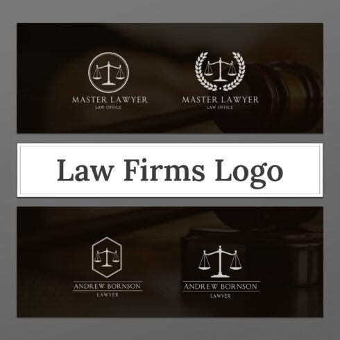Law Firms Logo Design Template cover image.