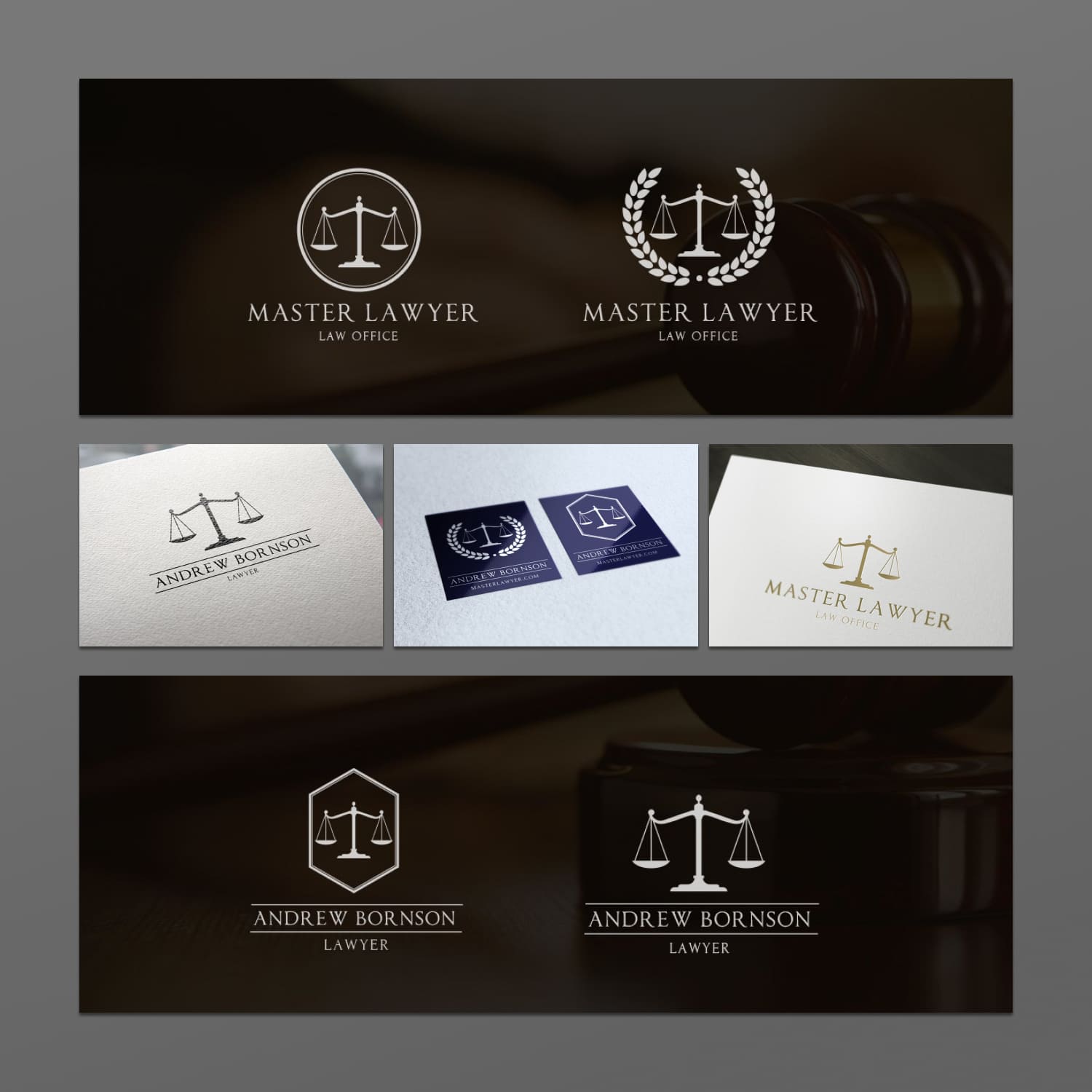 Law Firms Logo Design Template preview image.