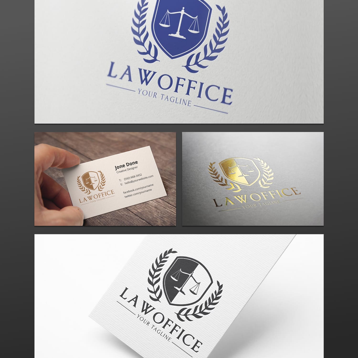 Law Office Logotype Template preview image.