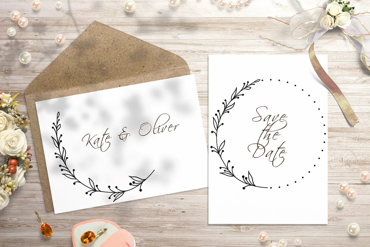 line floral clipart best for invitations.
